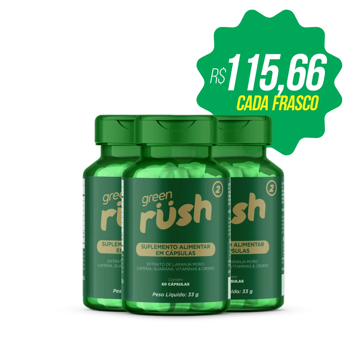 GreenRush 180 Cápsulas